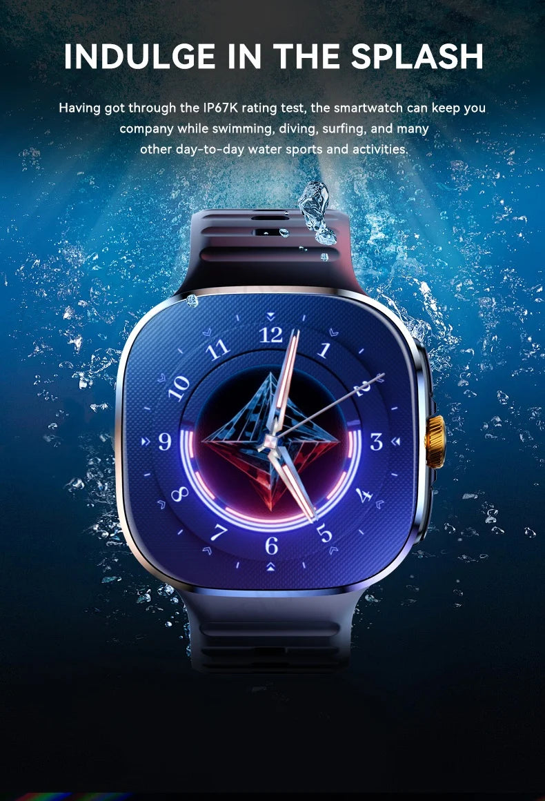 M99 4G 5G Full Netcom Smartwatch 2.4 inch Amoled Screen insert Sim Card GPS WIFI 190° Rotating Camera Game Android Smart Watch