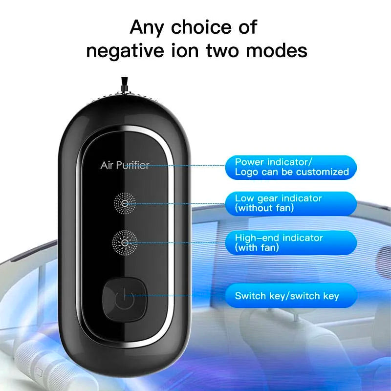 Manufacturer Wholesale Negative Mini Wearable Necklace Air Purifier Kids Necklace Portable Air Purifier