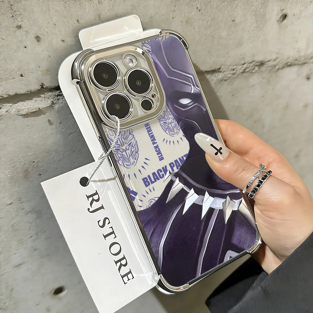 Cool Spidermans Venoms Plating Phone Case For iPhone 17 17e 16 15 14 13 12 11 Pro Max X XR XSMax Mini Air Plus Anti-Fall Airabag