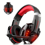 Gaming Headset G9000 Over Ear Wired Headphones 3.5mm Audio USB LED Light with Microphone Stereo Sound for PC PS5 Video Games