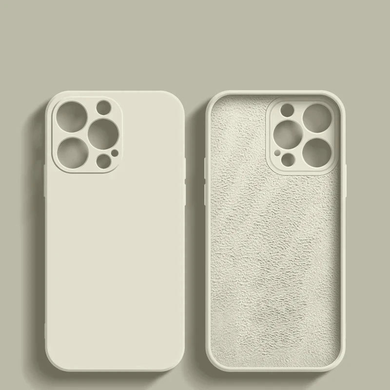 Luxury Liquid Silicone Phone Case For Apple iPhone 16 15 14 13 12 11 Pro Max Soft Case Shockproof Bumper Cover Phone Accessories