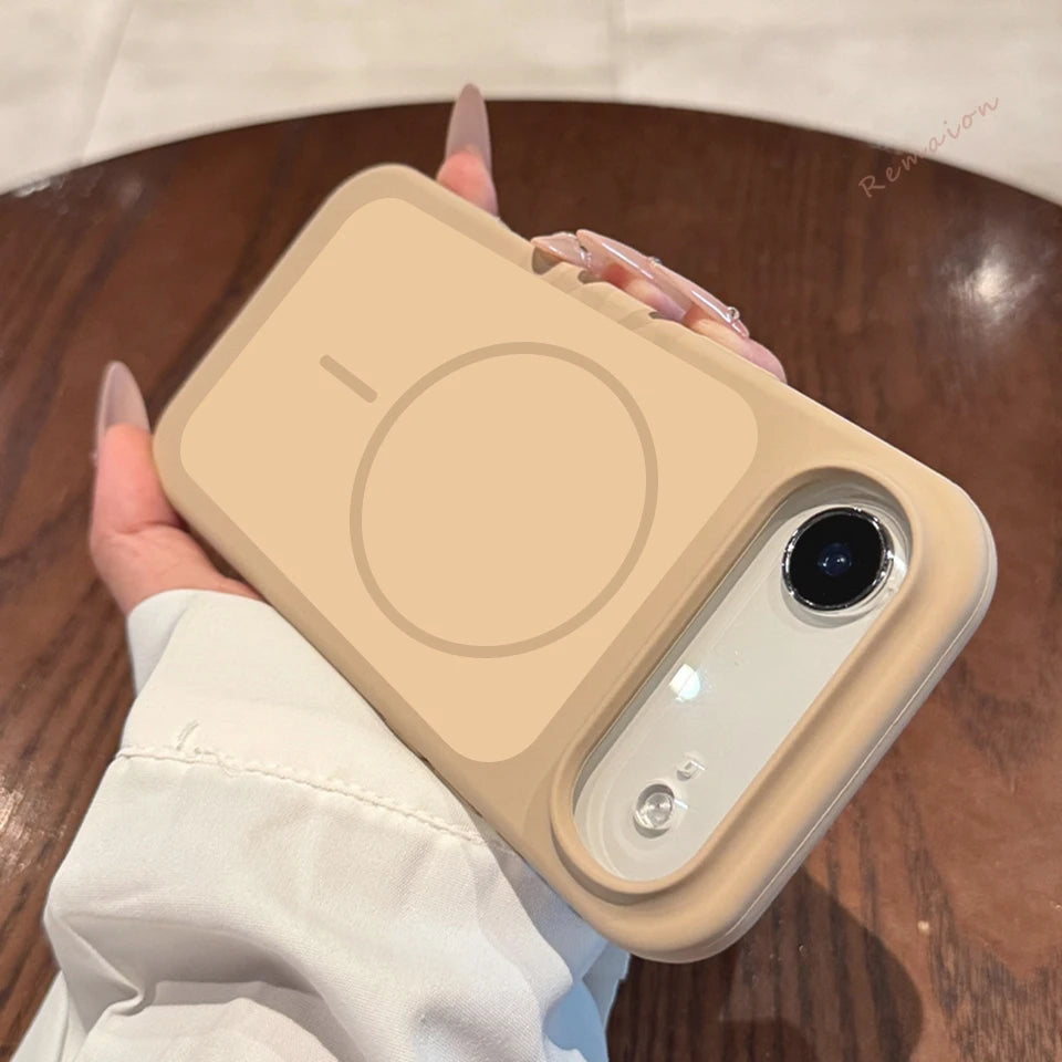 Magnetic Liquid Silicone Phone Case For iPhone 15 14 13 16 17 Pro Max Plus Air Magsafe Official Wireless Charge Protector Cover