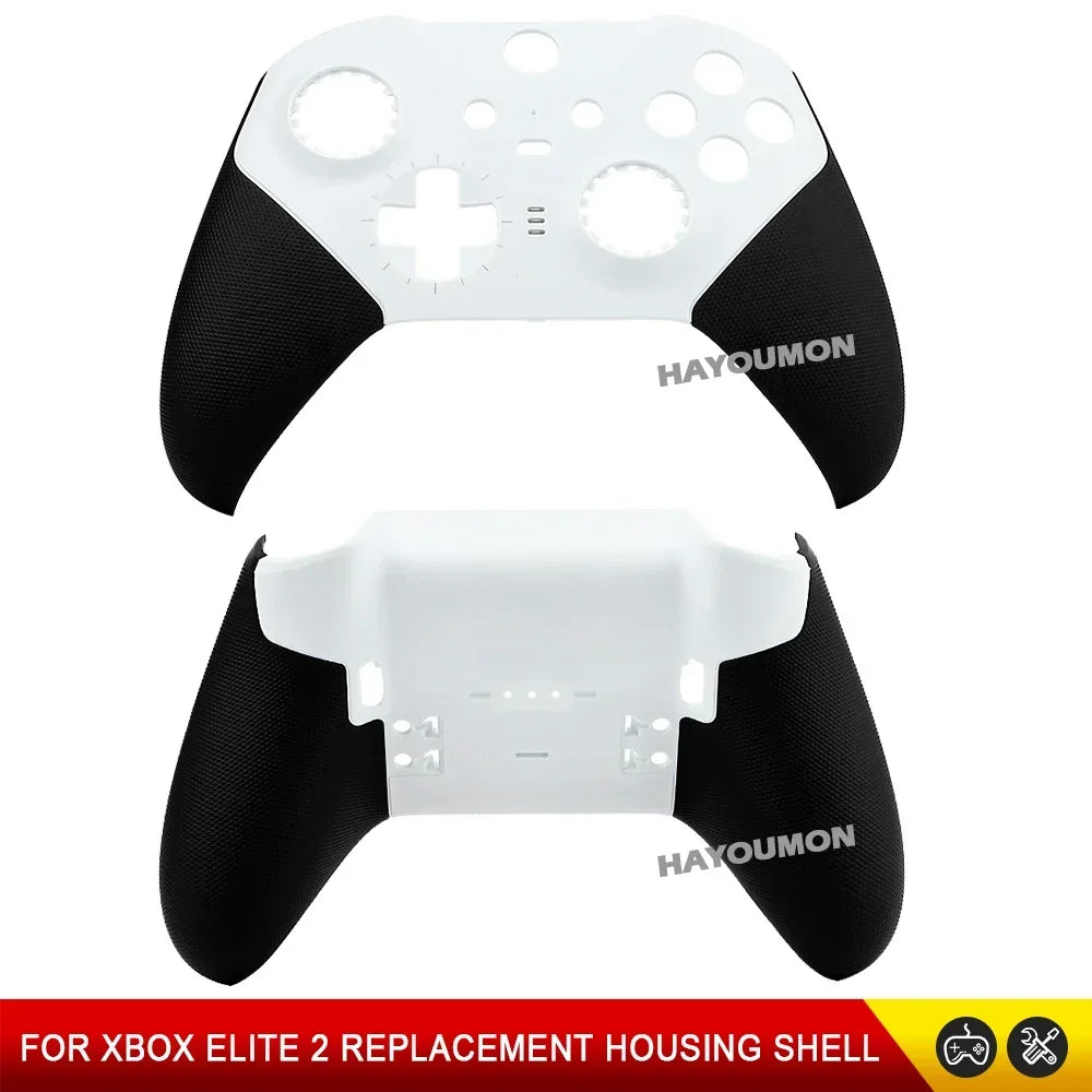 Front Back Full Housing Shell Faceplate Cover Replacement for Xbox Elite Series 2 Controller Shell Case Cover Black White