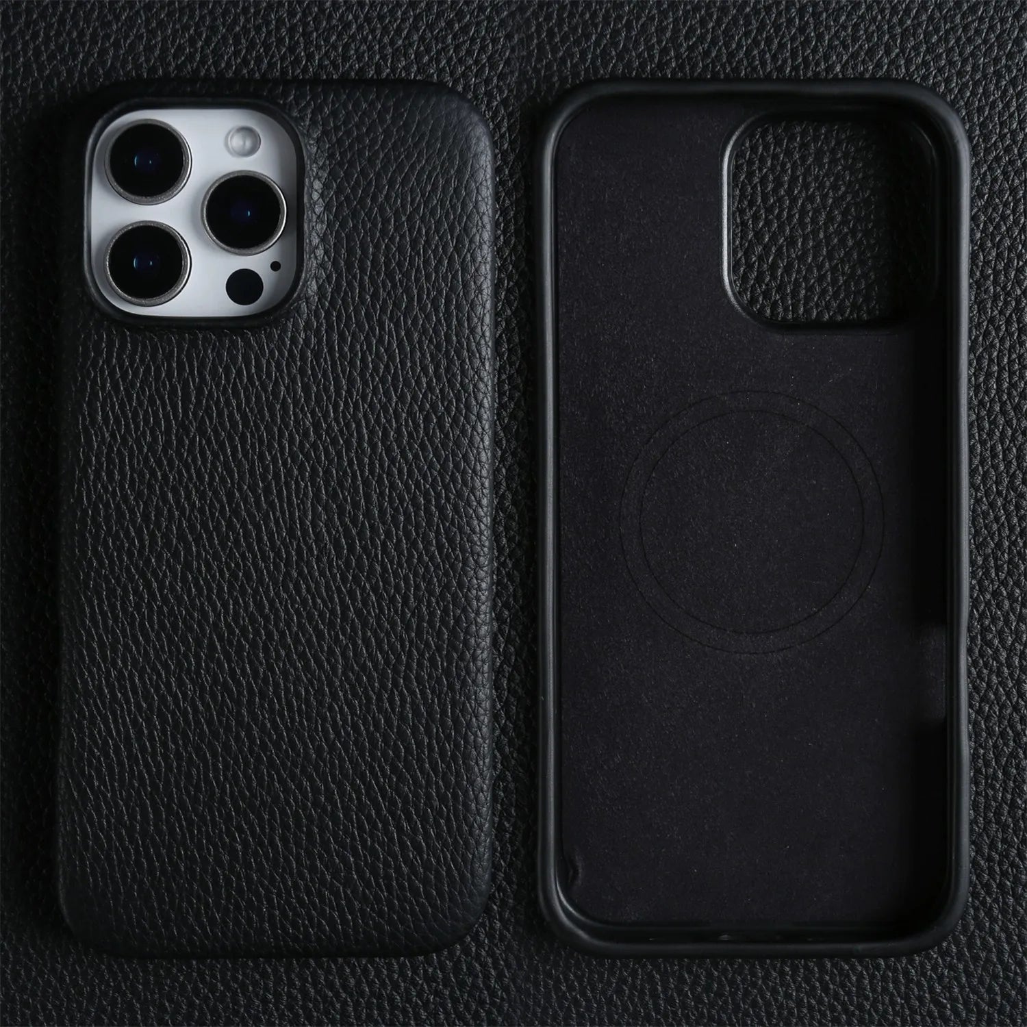 Luxury Magnetic For Magsafe Genuine Leather Case For iphone16Pro Max 15 14 13 12 11 Business Full Wrapped Phone Cases Back Cover