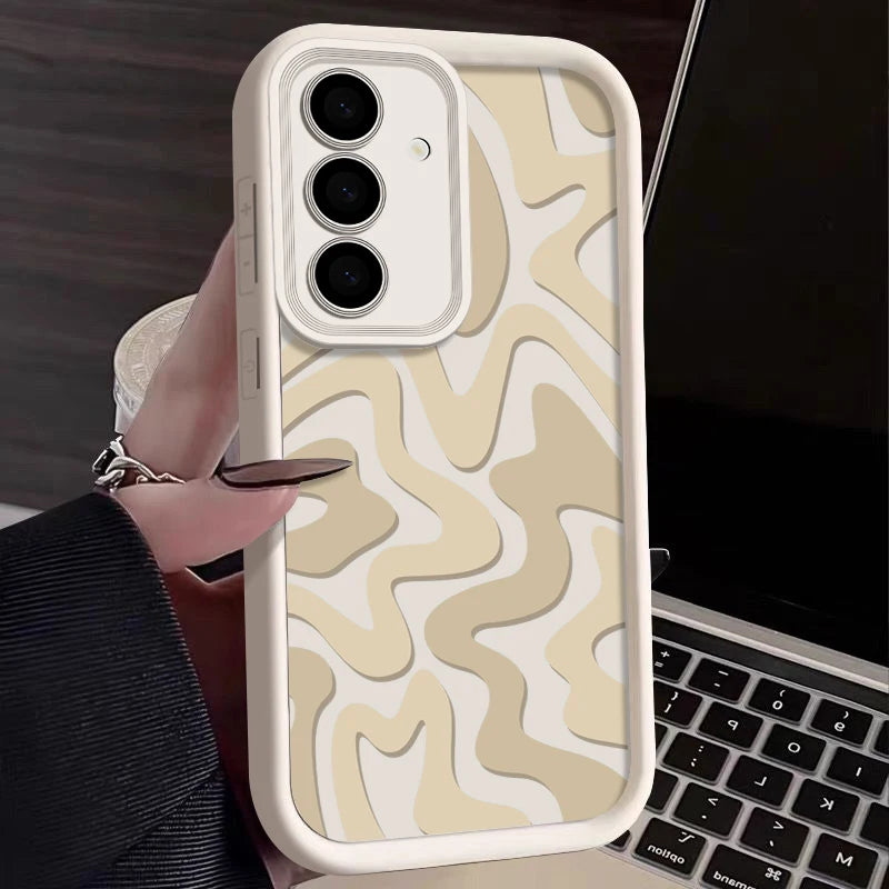 Striped Pattern Phone Case For Samsung Galaxy A57 A37 A56 A16 A17 A36 A26 A55 A54 A15 S25Edge S26 S24 S23 S22 Ultra S25 FE Cover