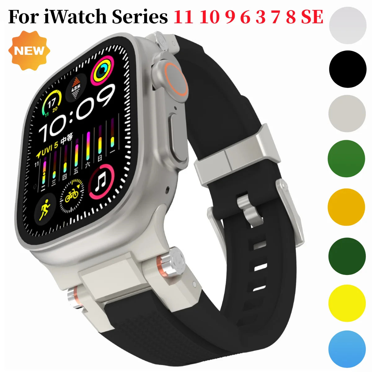 Original Rugged Strap For Apple Watch Ultra 2 3 4 Band 44mm 45mm 46mm 49mm Bracelet iWatch Series 12 11 10 9 6 SE Sport Bands