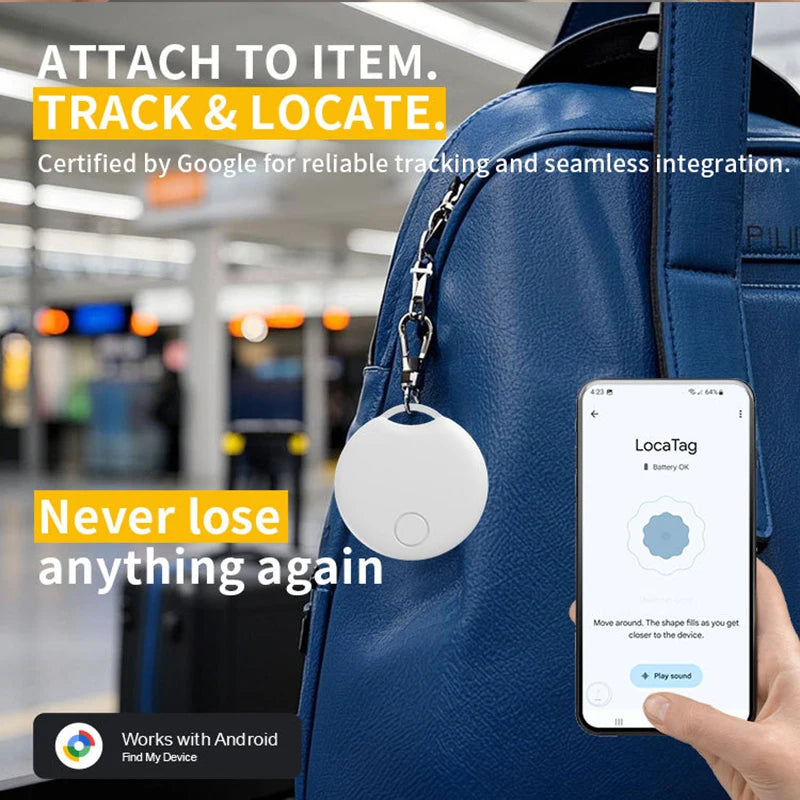 Anti-lost Tracker For Android Phones Work With Google Find Hub App Remote Locating Key Finder for Xiaomi Samsung Pixel Moto GMS