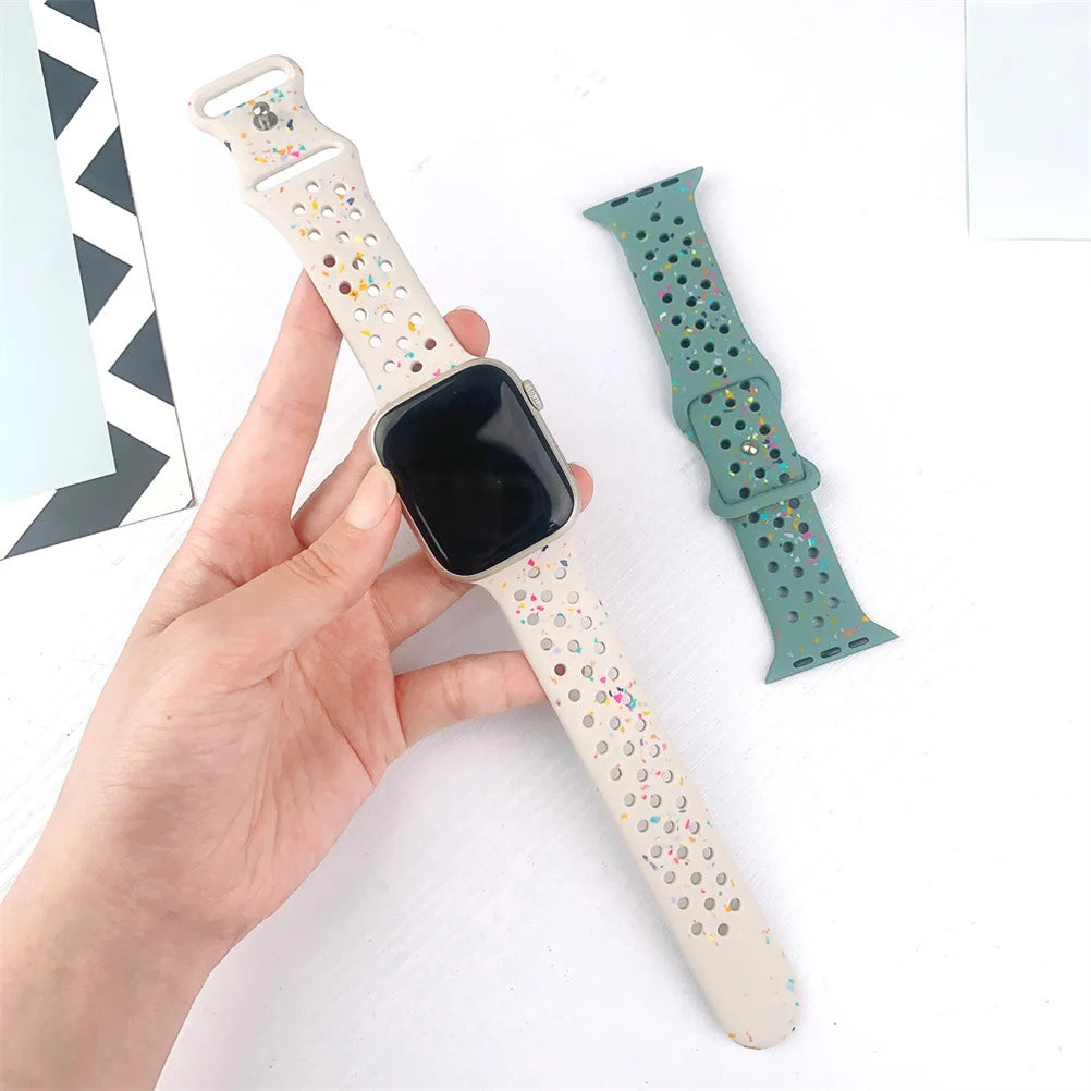 Sport Loop Strap For Apple Watch Band Ultra 2 49mm 44mm 40/41mm 45mm 42/46mm Silicone Bracelet iwatch Series 11 10 9-8-7 6 5 SE