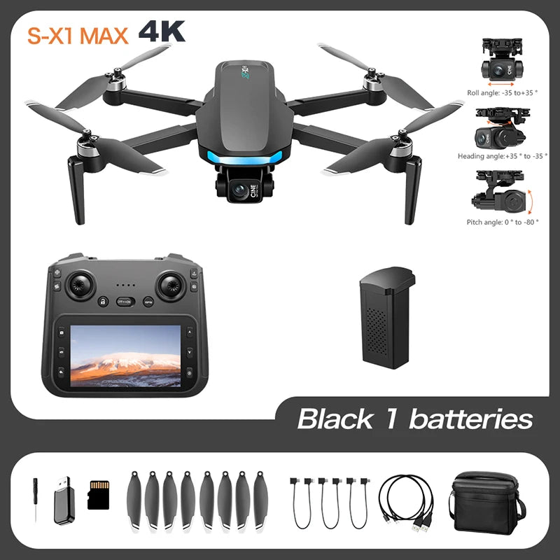 Original S-X1 Drone Aerial Photography Wide Angle Dual Camera WIFI FPV Professional With Brushless RC Foldable Quadcopter Toy