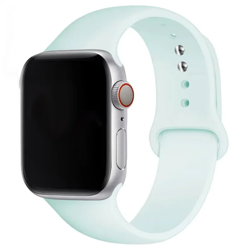 Silicone Sport Strap For Apple Watch Series11 10 9 8 7 6 5 SE Ultra3 Bracelet For Apple Watch 44mm 45mm 49mm 46mm 38/40/41/42 mm