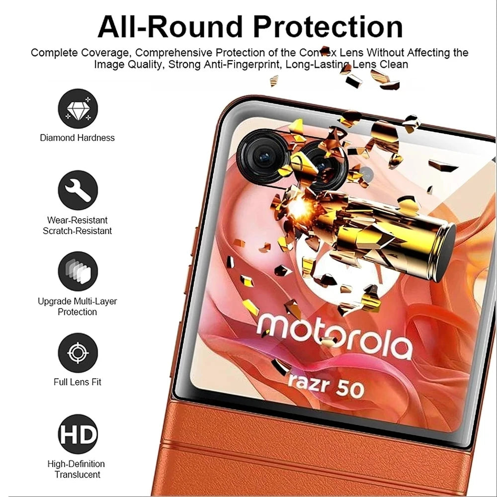 2PCS 3D Curved Tempered Glass For Moto Razr 50 Ultra 50Ultra 9H Full Cover Protective Film Screen Protector For Razr Plus 2024
