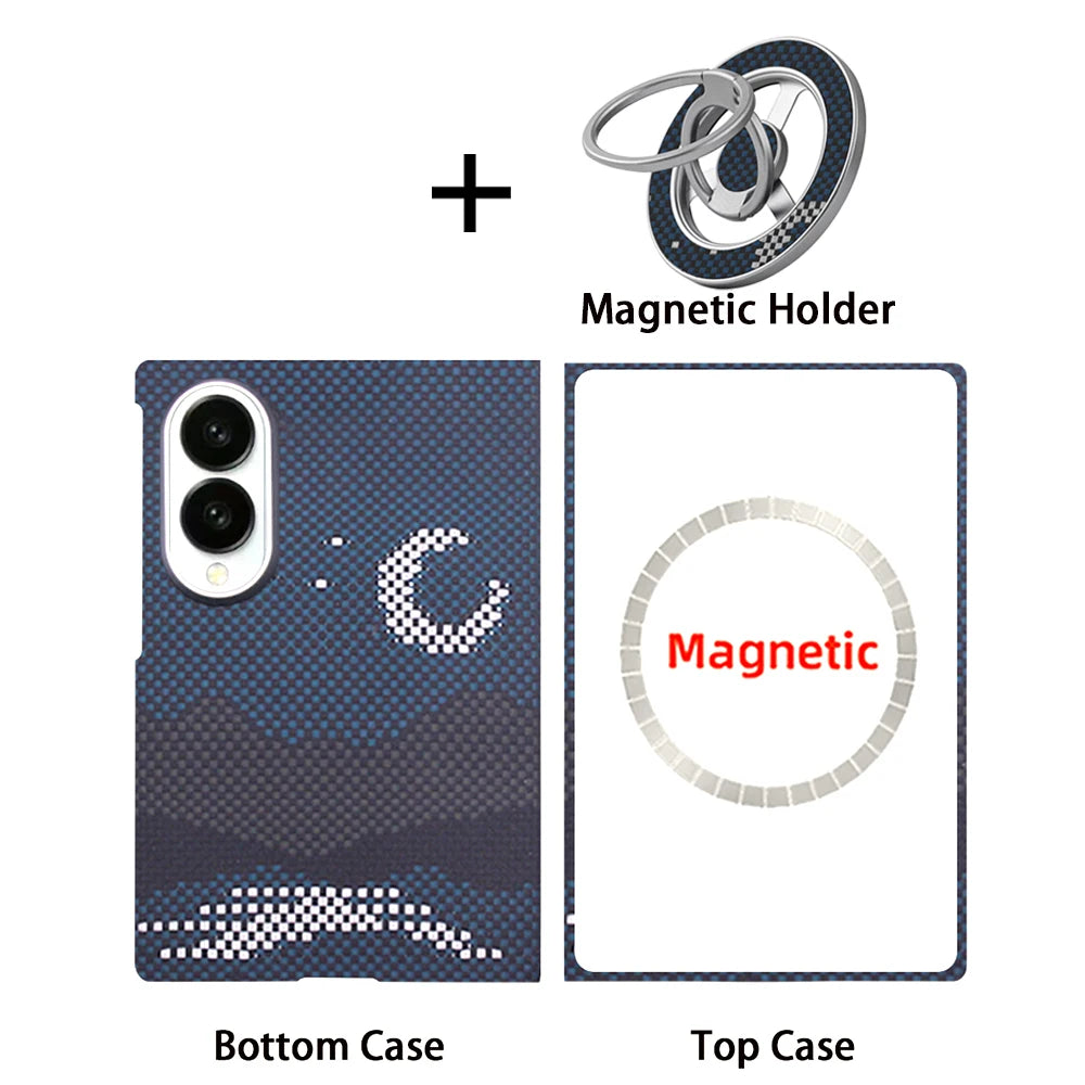 For Samsung Galaxy Z Fold 8 case Kevlar aramid fiber carbon fiber ultra-thin lightweight magnetic business protective cover