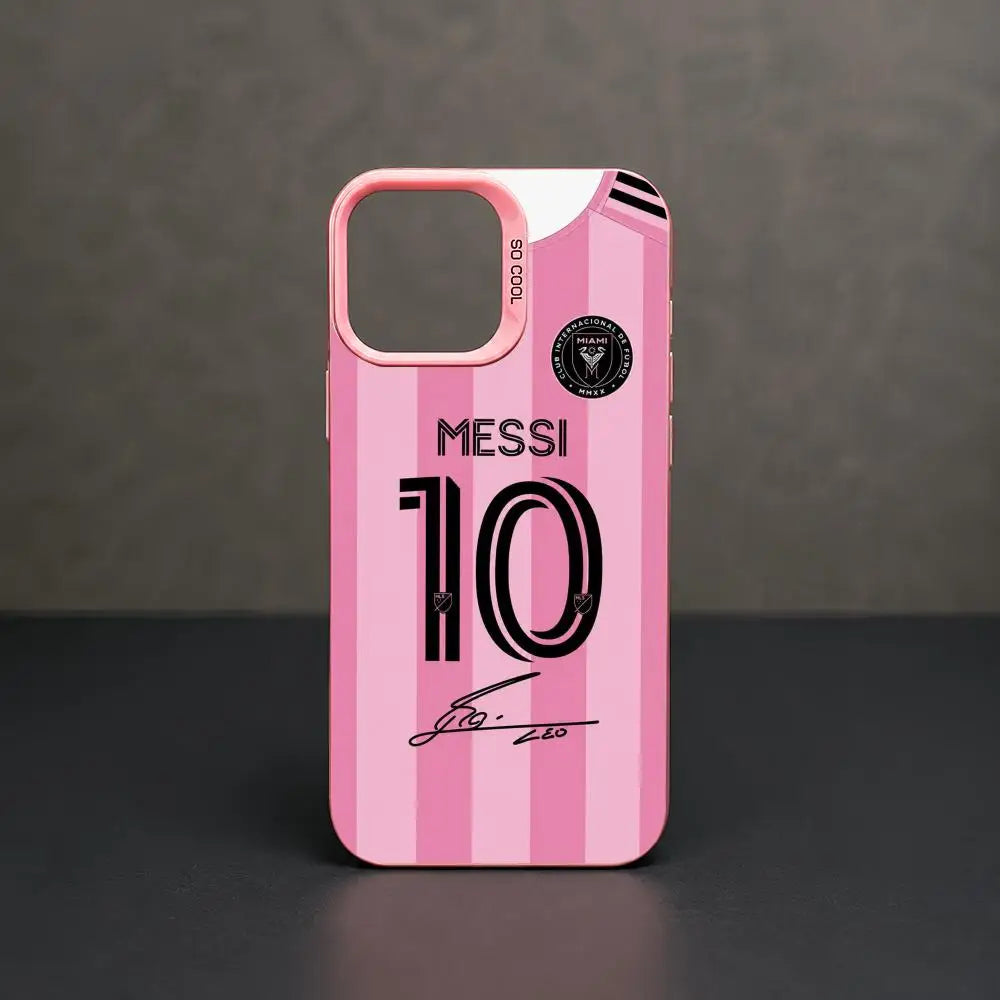 Football Star Messi #10 Logo Phone Case iPhone 11/12/13/14/15/16/17 Pro Max Aurora TPU Shockproof Slim Stylish Case