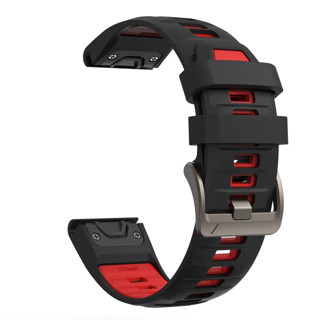 QuickFit 22mm 26mm Silicone Strap For Garmin Fenix 8 7 7X 7Pro 6X 6 5 5X/Epix 2 47mm 51mm Sport Breathable Bracelet Watch Band