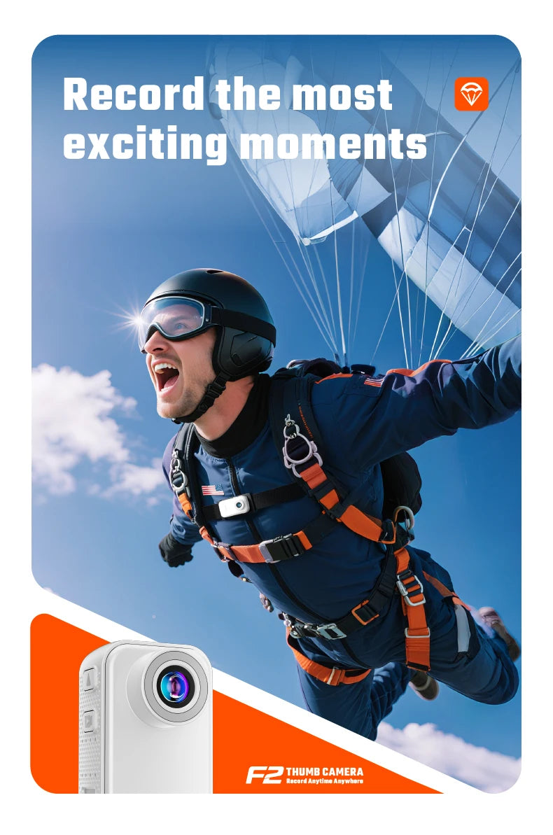 Magnetic Thumb Camera 1080P Body Camera For Outdoor Action Vlog 1920x1080P Video Recorder Ideal For Cycling Hiking And Walking
