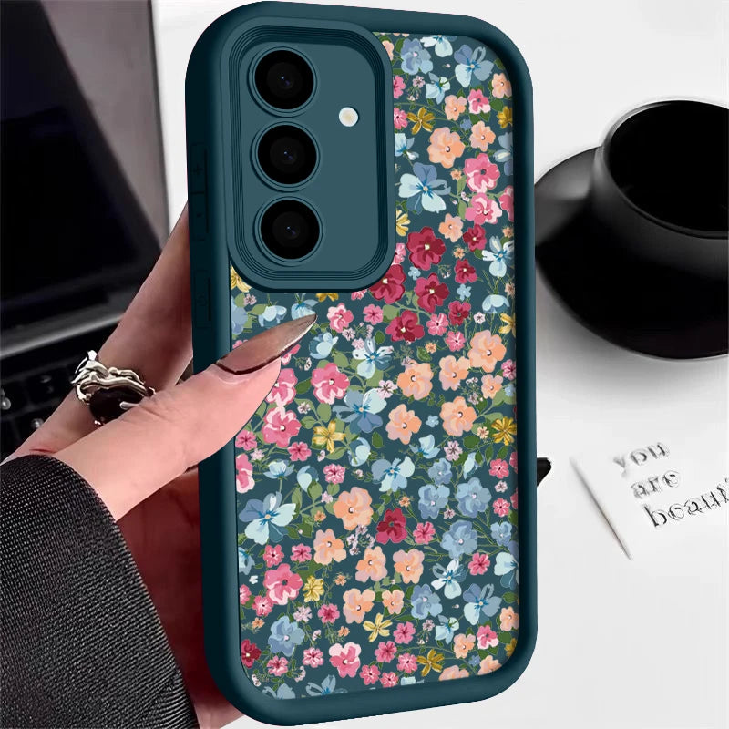 Small Flowers Soft Phone Case For Samsung Galaxy S25 Edge S26 S24 S23 S22 Ultra S24 S25 FE A57 A37 A17 A56 A15 A53 A54 A55 Cover