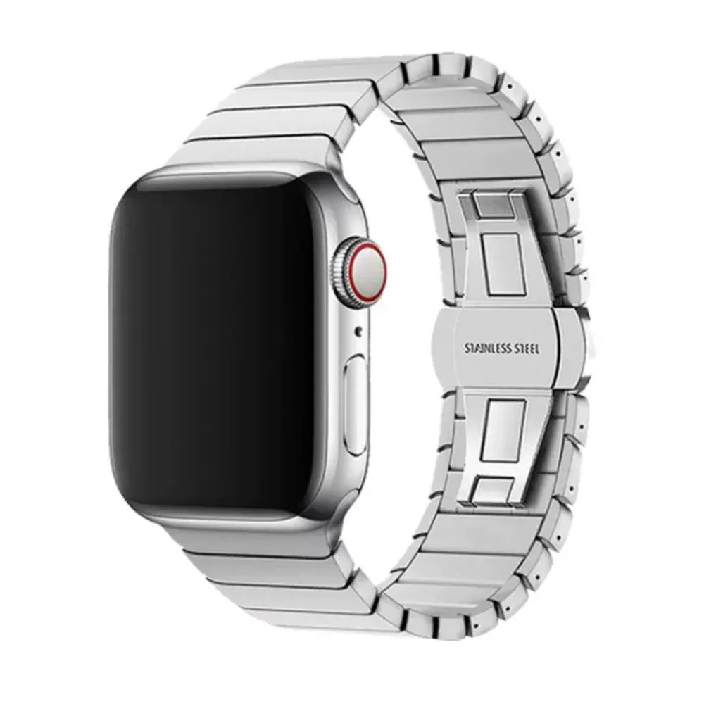 Metal Band For Apple Watch 46mm Strap Stainless Steel Watchband For Iwatch Series 12 11 10 Ultra 49mm 42/44/45mm Business Correa
