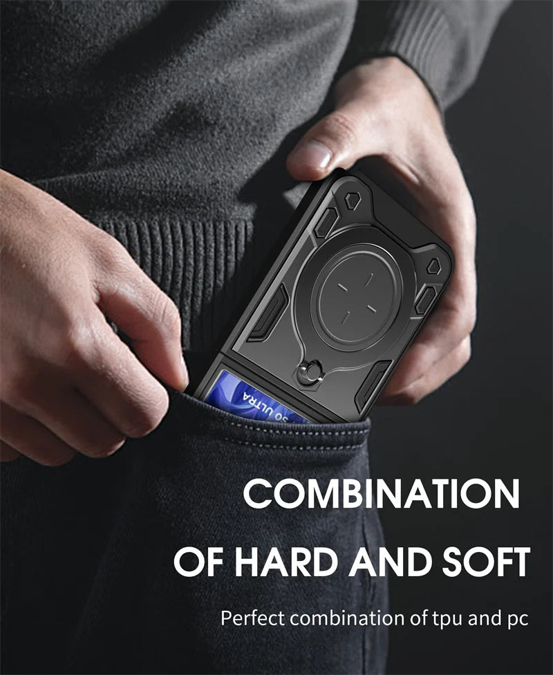 Heavy Duty Protective Magnetic Cover For Motorola Moto Razr 70 60 50 40 Ultra Razr+ 2026 2025 2024 Case With Ring Holder Stand