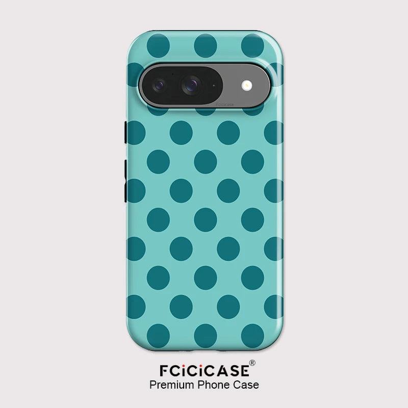 Fcicicase Anti Fall Matte Phone Case For Google Pixel 10 9 Pro XL 7A 9 8 10 Pro 10A 8A Circular Dots Print Shockproof Cover