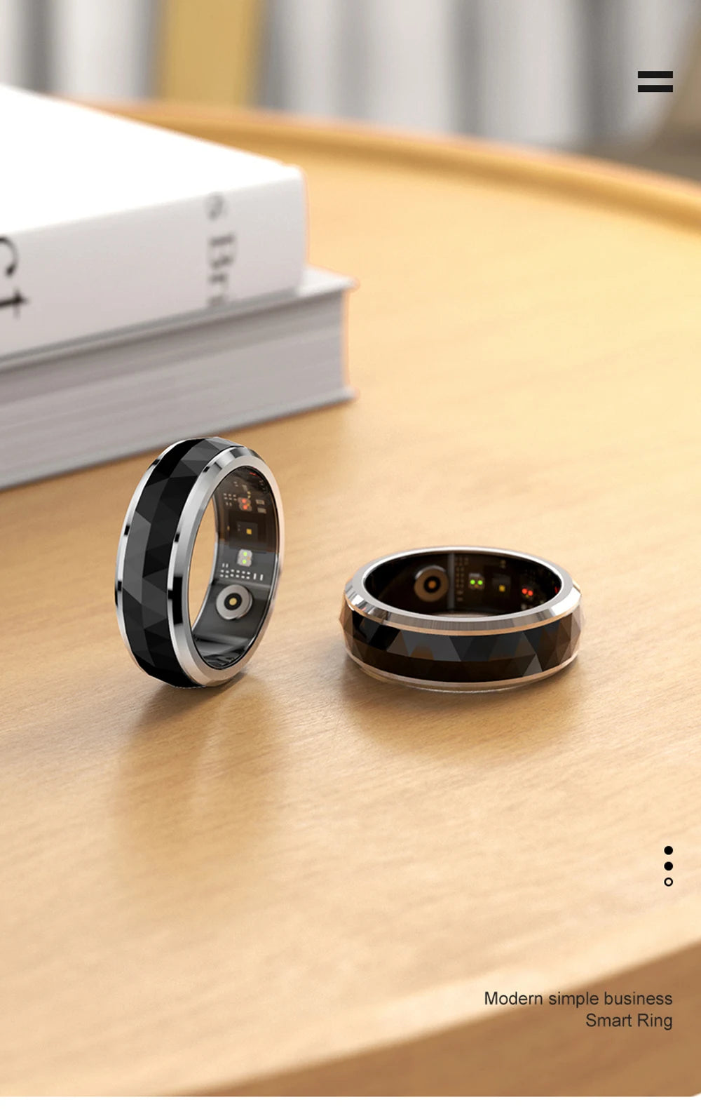 2024 COLMI R11 Smart Ring, Fidget Spinner Anxiety Relieve Ring with Charging Case for Men, Health Sleep Monitor, 5ATM Waterproof