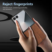 Case For Samsung Galaxy Z Flip 8 Z Flip 7 FE 6 5 4 3 Phone Case Retro style Business Flip Cover For Samsung W25 W24 Flip Cover5G