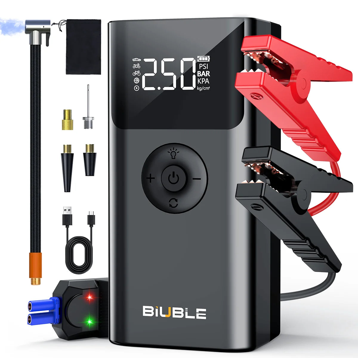 1500A peak Car Jump Starter 26800mAh Power Bank Portable Air Compressor 12V Starting Device for Car Battery Emergency Starter