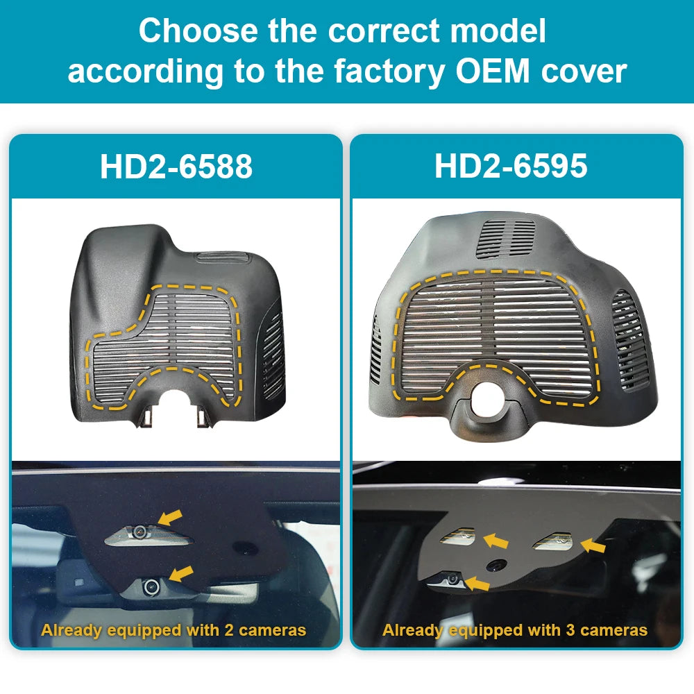 For Mercedes GLC X254 2023-2026 4K Car DVR, OEM Style Dash Camera with WIFI APP, G-Sensor, Night Vision, Easy Setup