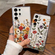 Cute Flower Clear Case For Samsung Galaxy S26 S25 Ultra A57 A56 5G S24 S23 Plus FE A36 A26 A16 A07 A55 A15 A54 Shockproof Cover