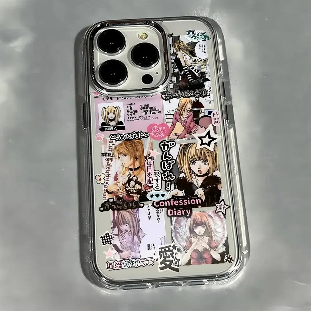 Anime Misa DEATHS NOTES Phone Case For iPhone 17 16e 16 15 14 13 12 11 mini Pro Max X XR XSMAX 8 Air Plus Transparent Soft Cover