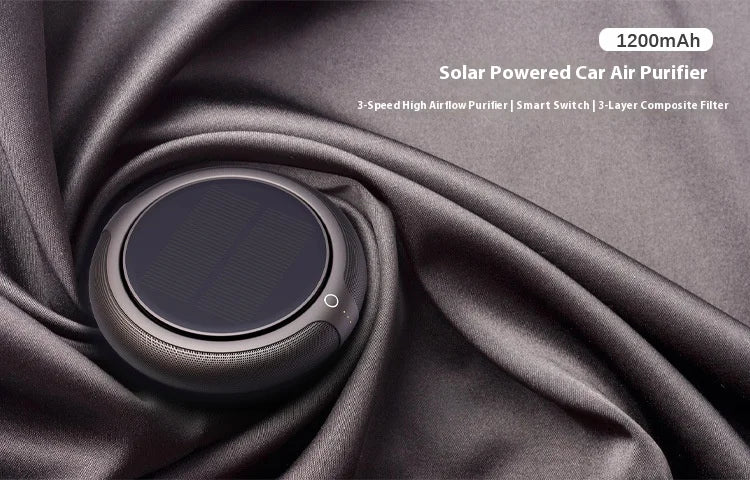 Car Air Purifier Solar Powered Aroma Diffuser Air Freshener for Vehicle Home Desk Electric Gadgets with Filter