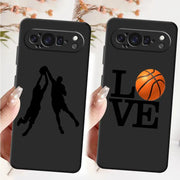 Sport Love Basketball Texture Black Soft Shell Case for Google Pixel 9a 10 9 Pro XL 6a 8a 7a 6 7 8 Pro