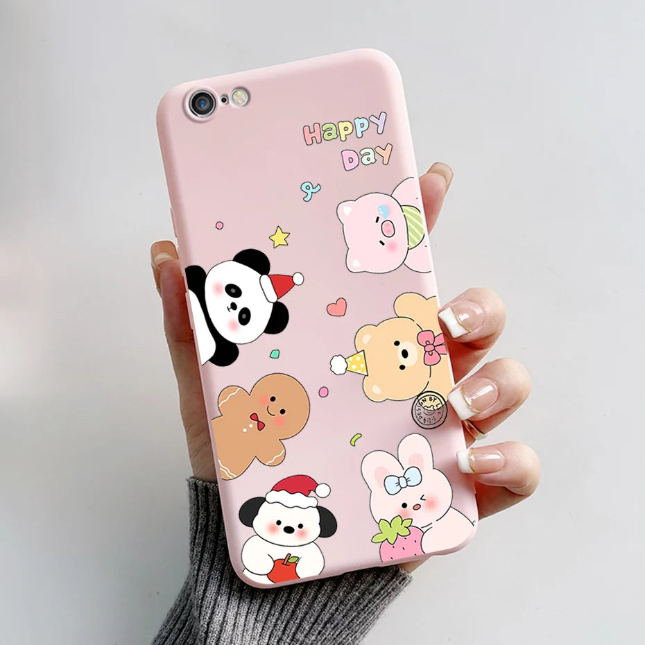 Stylish Painted Cover For iPhone 6 6S Plus Case iPhone6 6S Plus Cover Silicone Soft Phone Back Case For Apple iPhone 6 6S Coque