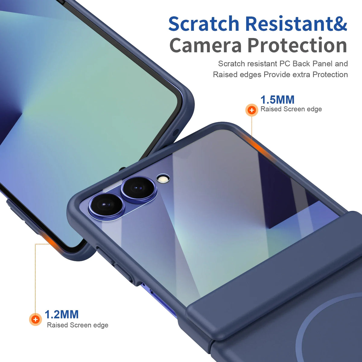Hinge Protective Magnetic for Samsung Z Flip 8 7 FE 6 5 4 3 with Tempered Protective Film Phone Case for Samsung Galaxy Z Flip 8