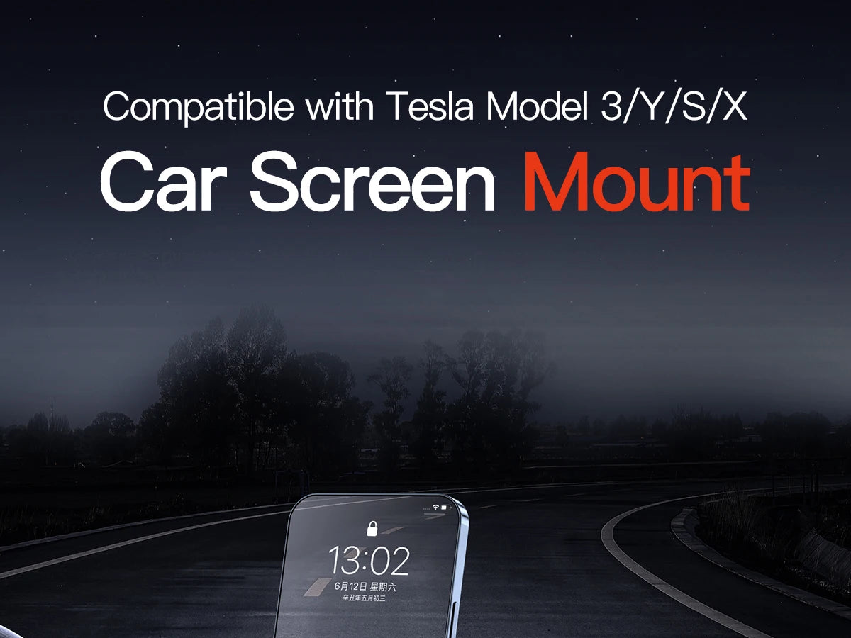 YZ For Tesla Car Phone Holder Model Y YL 3 Highland Juniper N52 Magnetic Screen Mount Universal Phone Stand for All iPhone 16 15