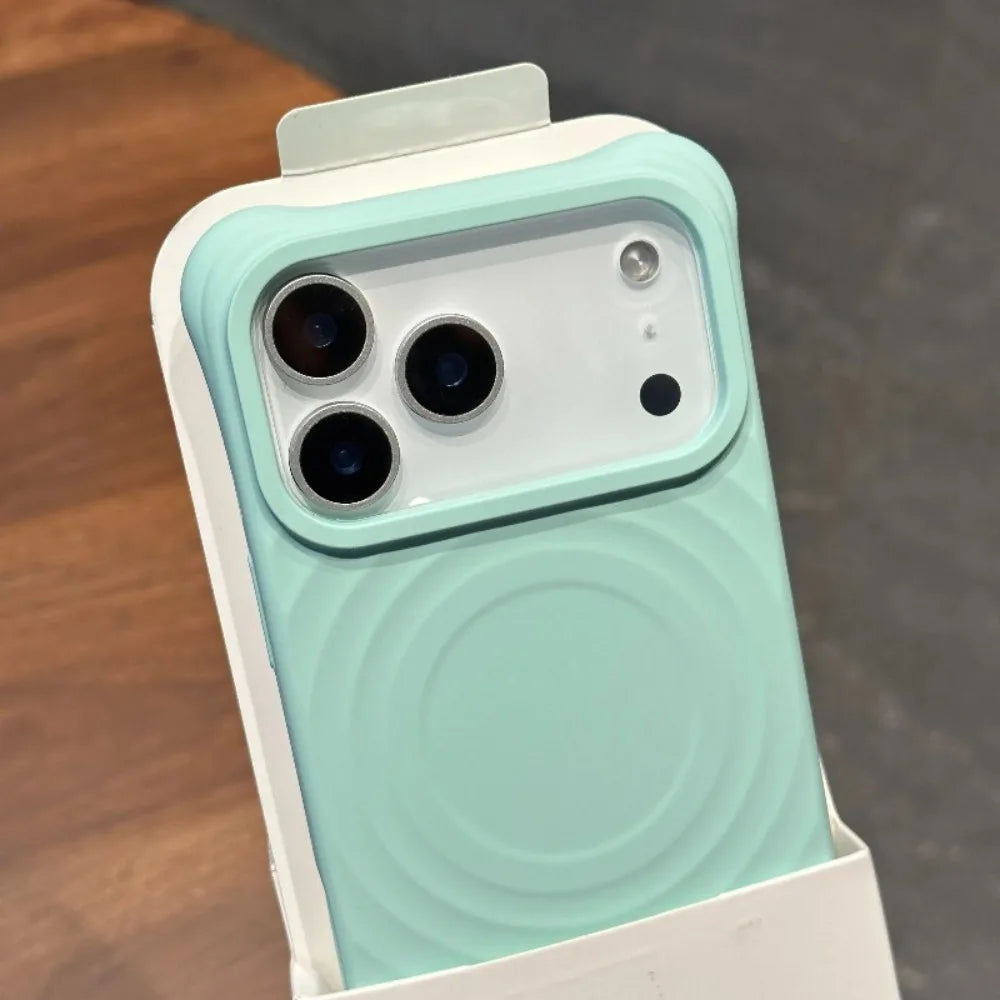 New Liquid Silicone Ripples Magnetic For MagSafe Phone case for iPhone 17 Air 16 15 14 13 Plus 17Pro Max Corrugated Soft Cover