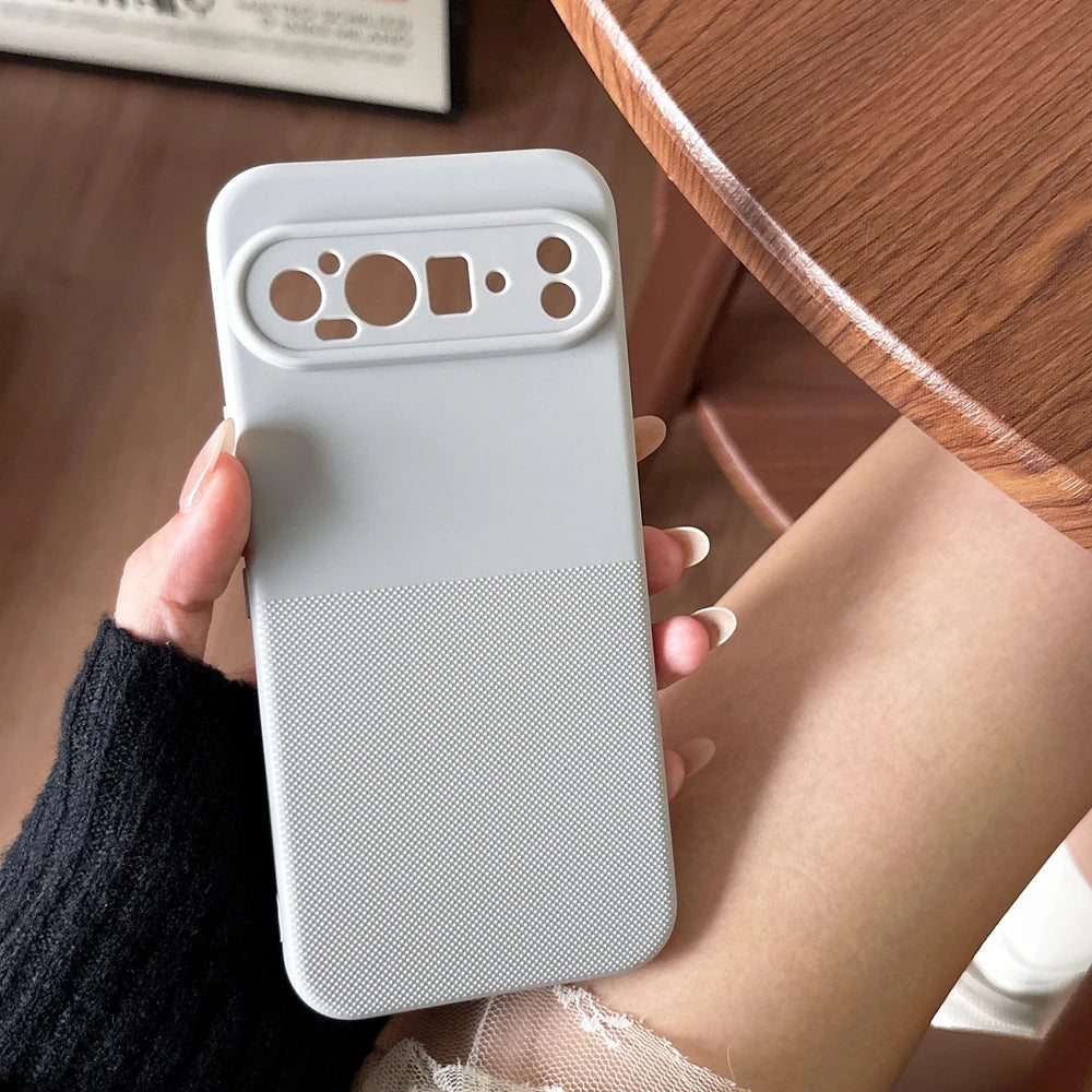 Geometric Dot Matrix Slim Matte TPU Case for Google Pixel 10A 9A 8A 7A 6A 6 7 8 9 10 Pro XL Soft Shockproof Wave Point Cover