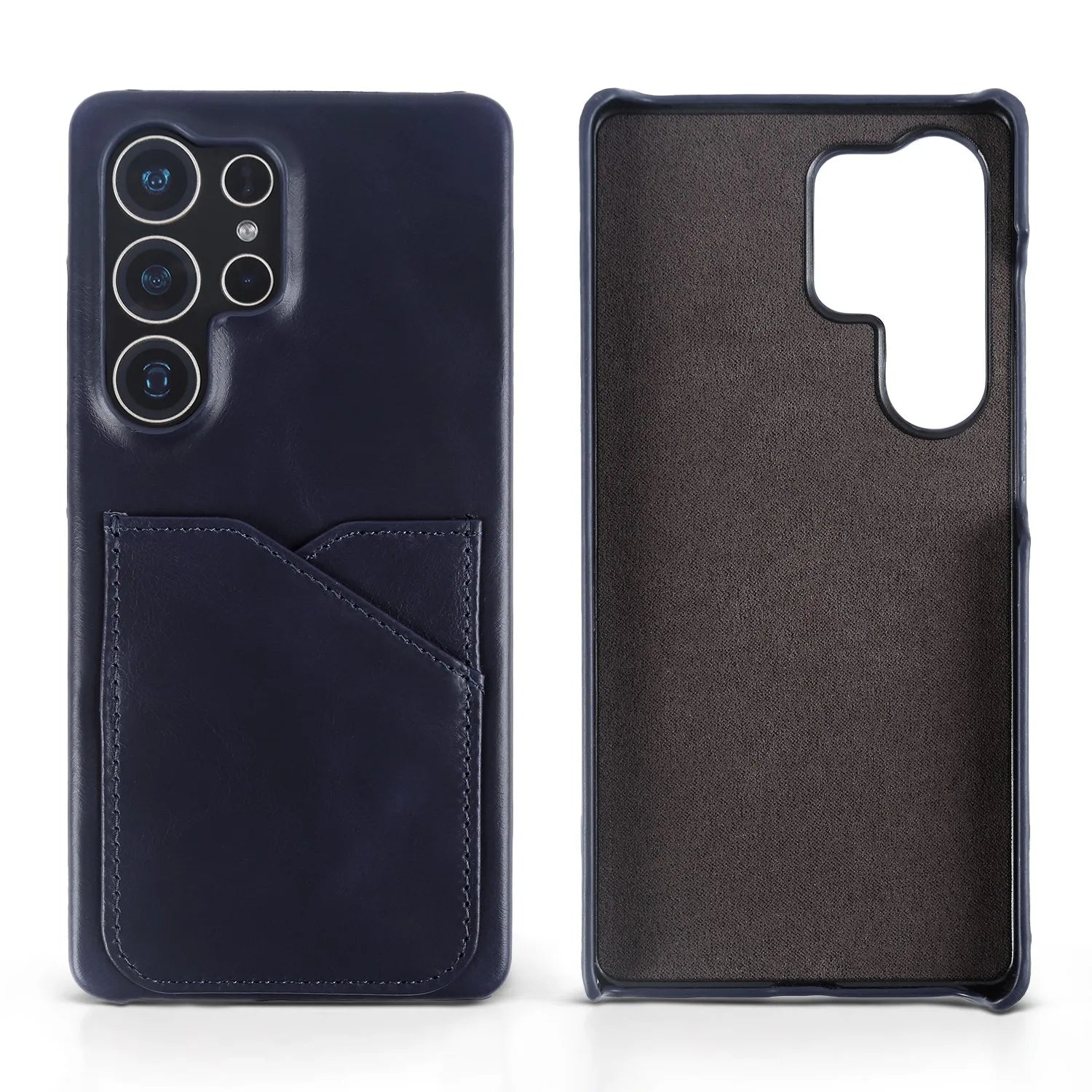 Premium Card Slot Genuine Leather Case For Samsung Galaxy S25 Ultra Cases S24 S23 S22 S21 S20 Vintage Phone Back Cover Coque