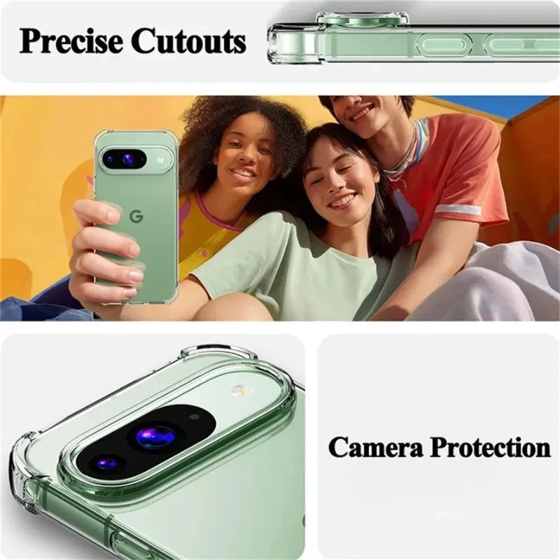 Case For Google Pixel 11 10 9 8 7 6 Pro 9A 8A 7A 6A 5G Protective Cover Four Corners Shockproof Bumper Coque Fundas