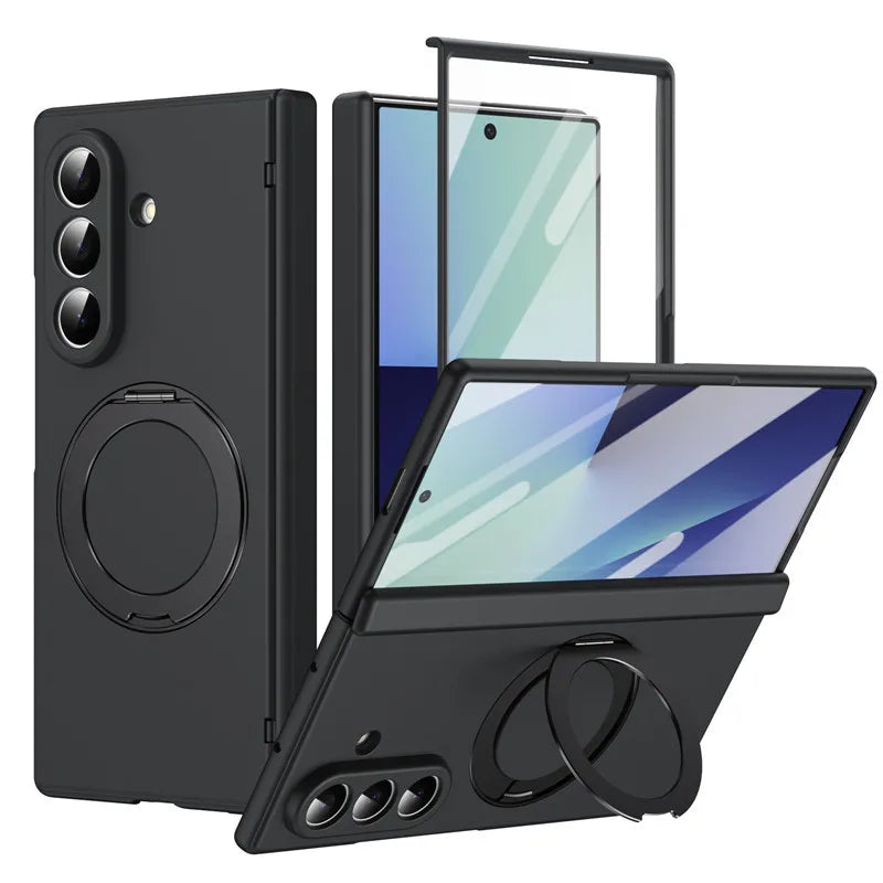 For Samsung Galaxy Z Fold 8 Ultra 5G Case Magnetic Holder Ring For Magsafe Cover For ZFold 8 Fold8 Ultra Hinge Protection Case