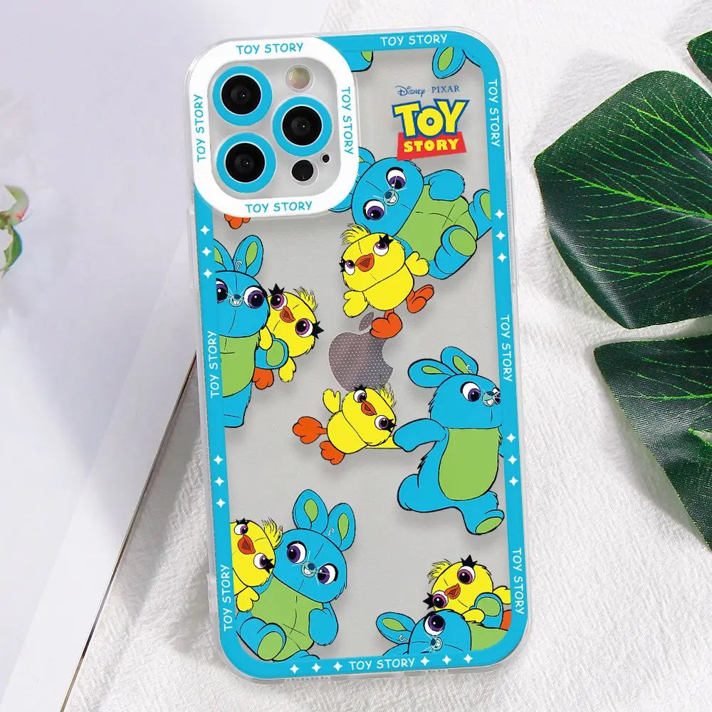 Toys Storys Woodys Aliens Phone Case for Apple iPhone 17 Air 16 15 14 Plus 13 12 11 Pro Max Border printing Transparent Cover