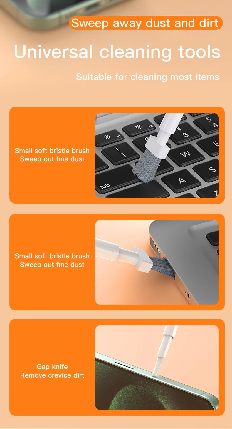20/32-in-1 Multi-Functional Deep Cleaning Kit for iPhone Ports, AirPods, Keyboard, and Keycap Removal - Precision Tools