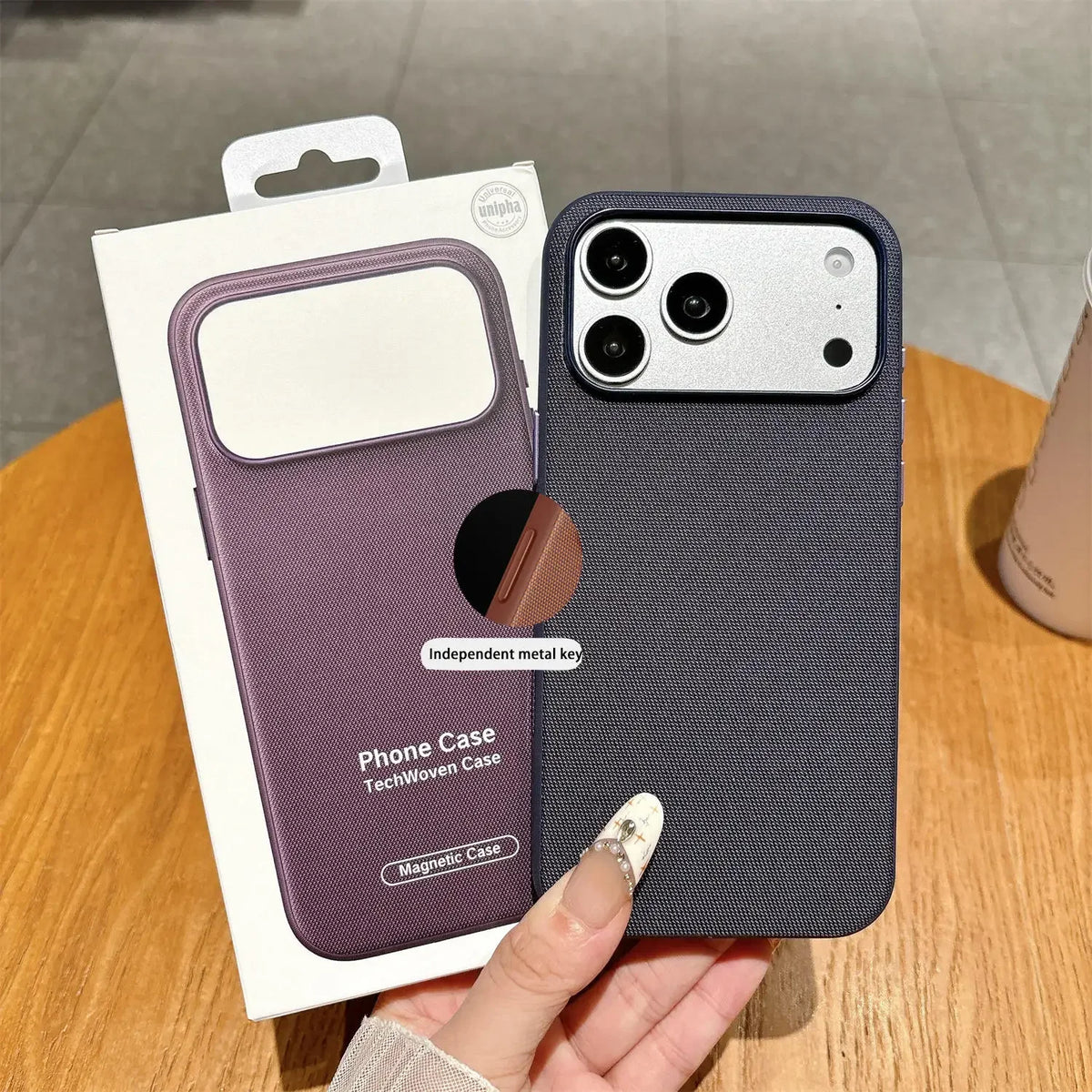 for Iphone 18 17 Pro Max 16 15 14 13 Luxury Tech Woven High Quality for Magsafe Magnetic Case Technology Wireless Charging Cover