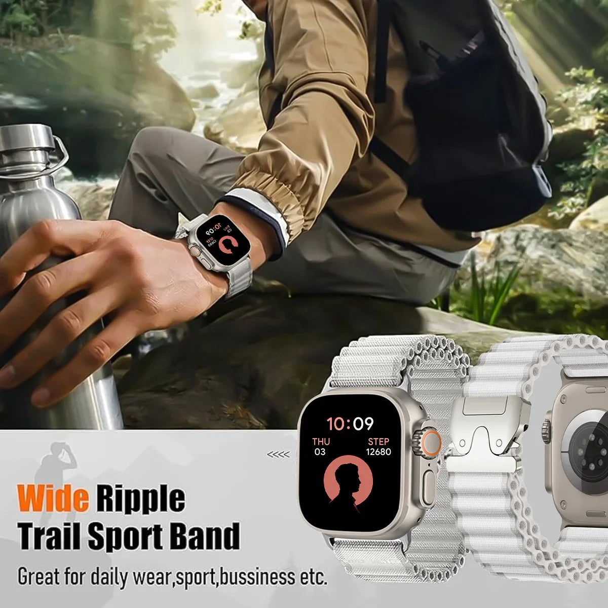 Nylon Alpine Strap for Apple Watch Band 11 46mm Ultra 2 49mm 45mm 44mm 42mm Wrist Bracelet For IWatch Series 10 9 7 8 SE Correas