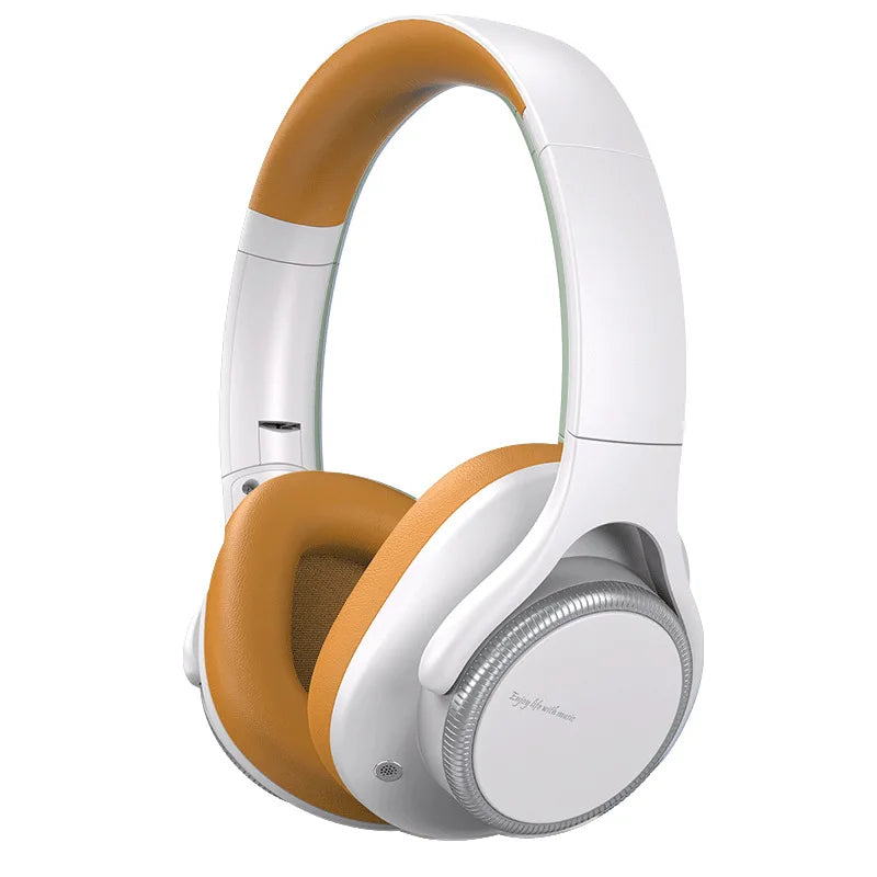 Wireless Headphones Bluetooth 6.0 ANC (Active Noise Cancelling) 40mm Drivers 50H Playtime Rotating Volume Dial Over-Ear Audio