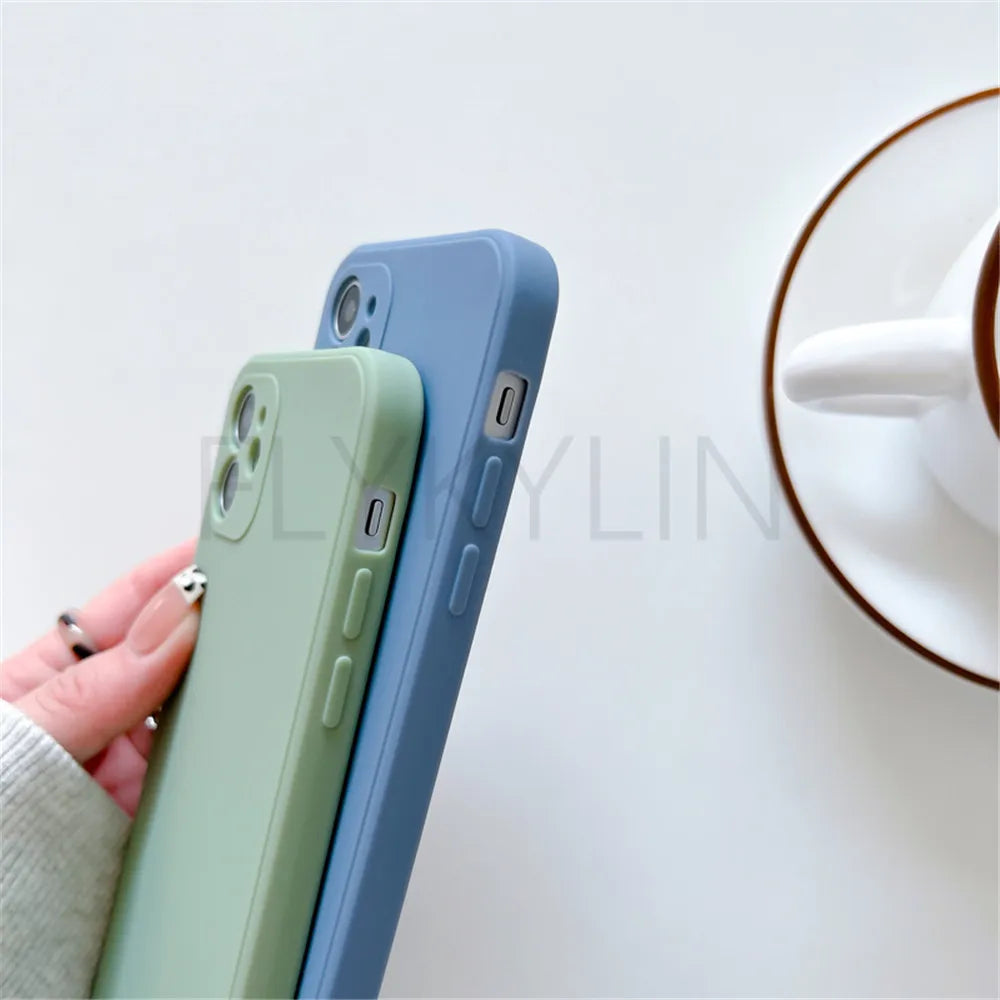 Crossbody Necklace Strap Lanyard Cord Phone Case For iPhone 13 12 MiNi 11 14 15 Pro X XR XS Max 6S 7 8 Plus Soft Silicone Cover