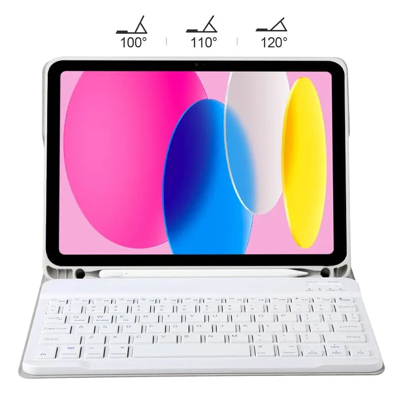 For iPad A16 2025 11th Generation Keyboard Case 11 inch Stand with Pencil Holder for iPad 10th Generation Case 10.9 inch 2022