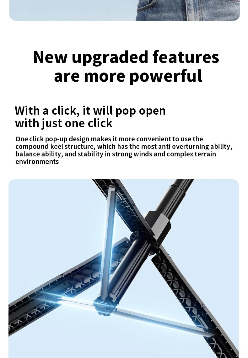 FANGTUOSI 192cm Tripod for Smartphone 360°Auto-Rotation Shooting Selfie Stick Phone Stand AI Face Following, with Remote Control