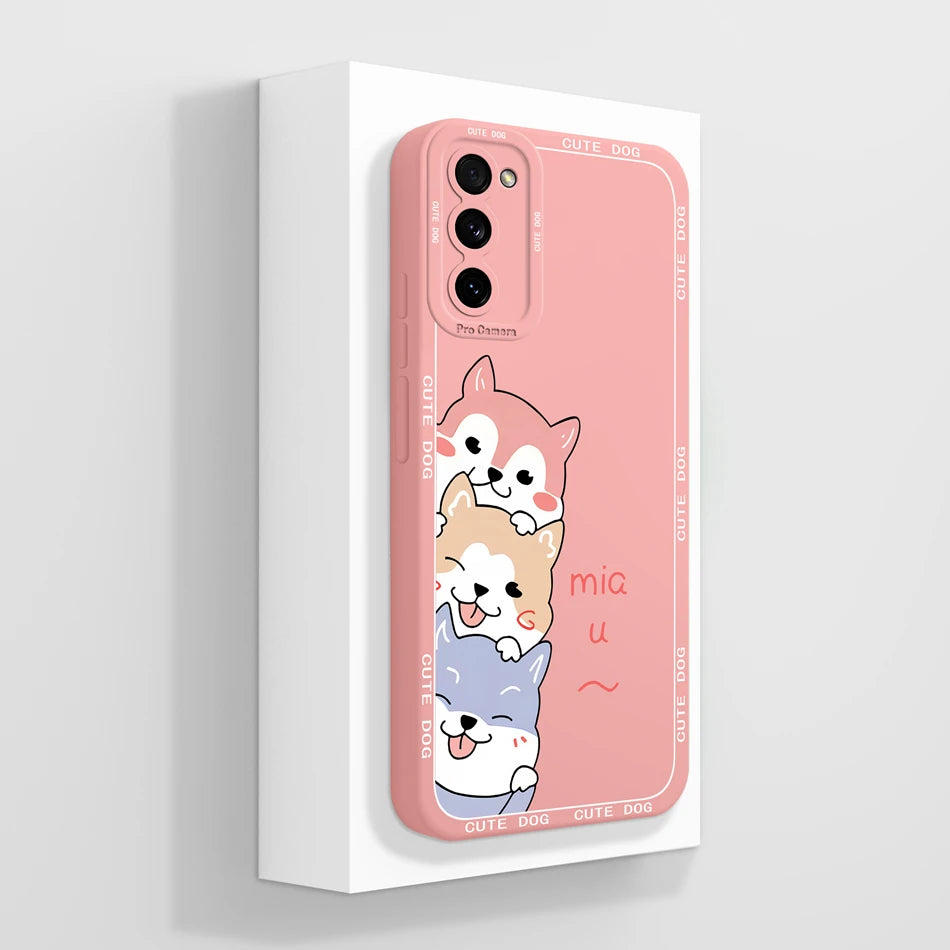 For Samsung S20 FE Ultra Phone Case Cute Back Cover For Galaxy S 20 S20FE S20Ultra Soft Liquid Silicone Full Protection Fundas