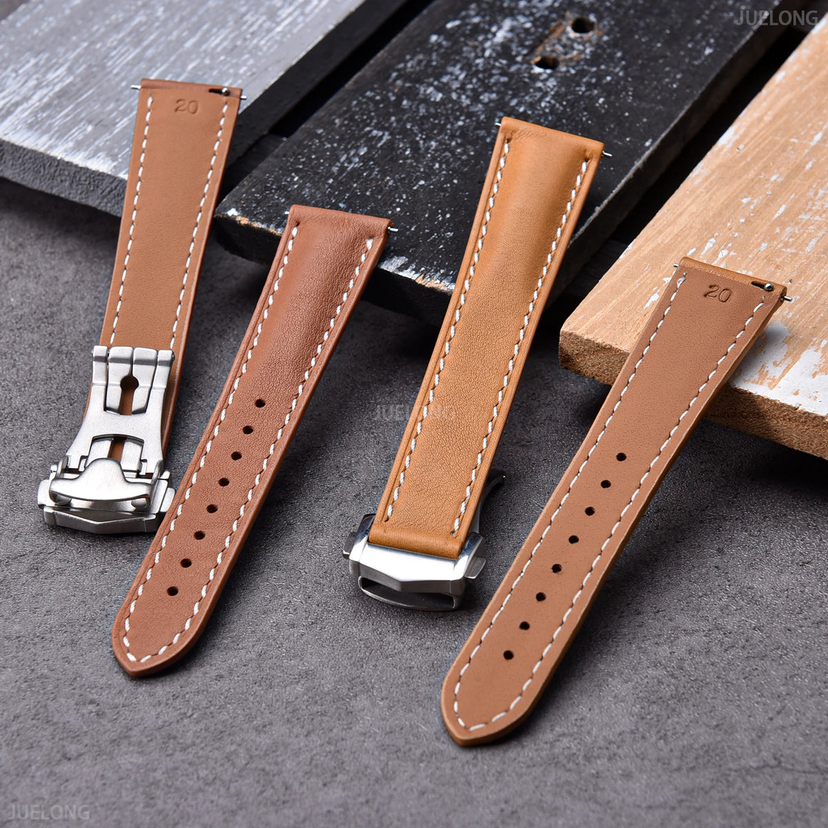 Retro Leather Watch Strap 20mm 22mm Quick Release Smooth Leather Watchband Men Women Watch Band Accessories