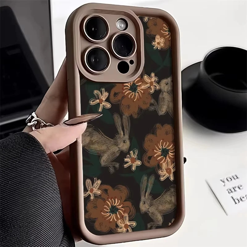 Flower Silicone Phone Case For iPhone 13 Case iPhone 17 15 11 14 12 16 Pro Max 17 Air XR XS 7 8 Plus Shockproof Candy Soft Cover